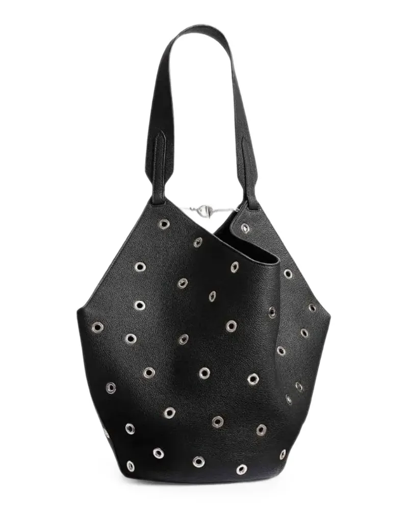 KHAITE Lotus Tote Bag mit Ösen - Schwarz Schwarz