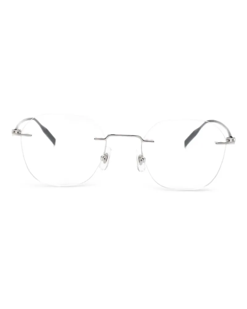 Montblanc Brille mit rundem Gestell - Silber Silber