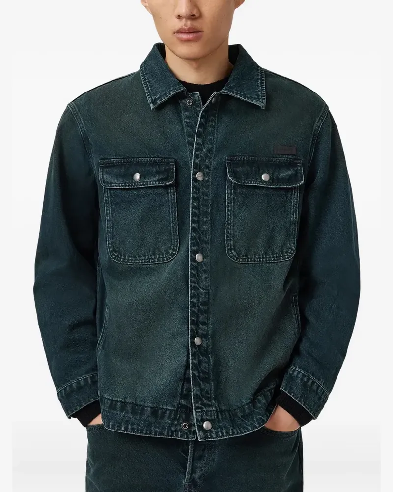 AllSaints Exile pocketed-buttoned jacket - Blau Blau