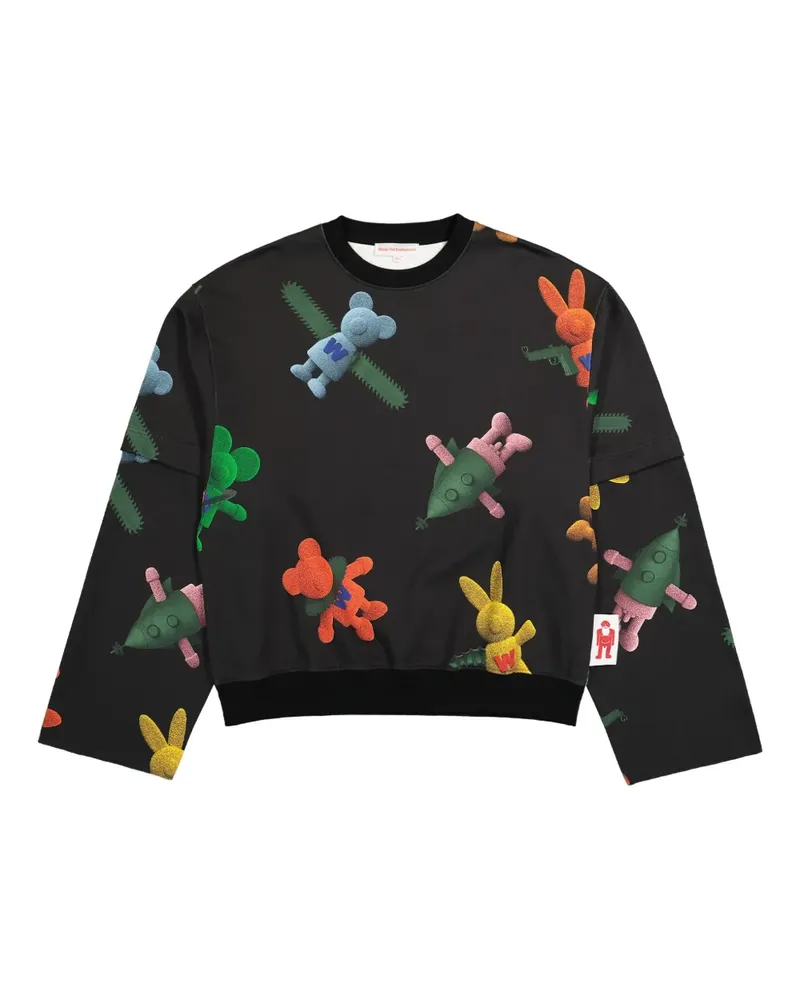 Walter van Beirendonck Toyterror Sweat Super OS Pullover - Schwarz Schwarz