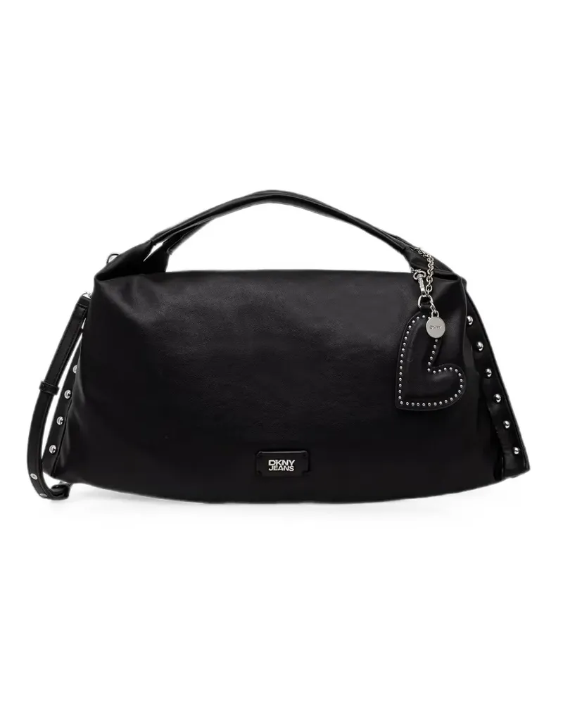 DKNY Rocco studded heart-charm shoulder bag - Schwarz Schwarz