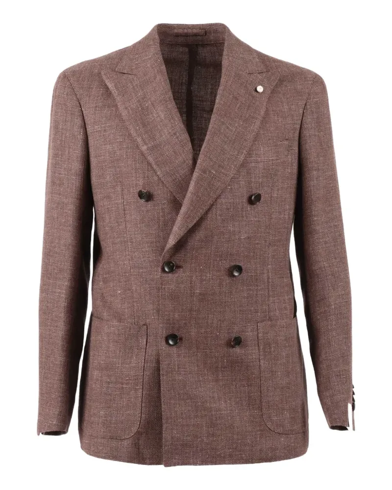 Luigi Bianchi Mantova Doppelreihiges Jackett - Braun Braun