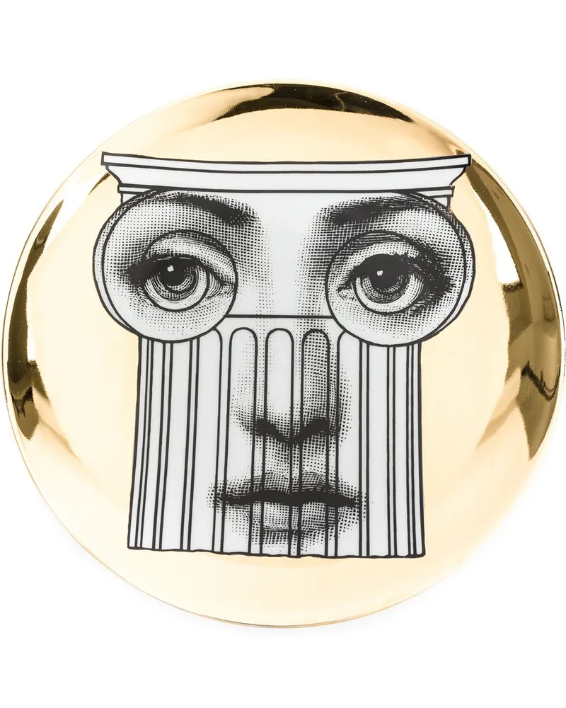 Fornasetti Tema e Variazioni' Wandteller Gold