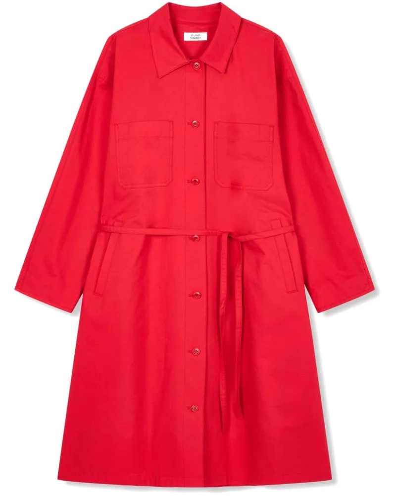 STUDIO TOMBOY Hemdkleid mit Gürtel - Rot Rot