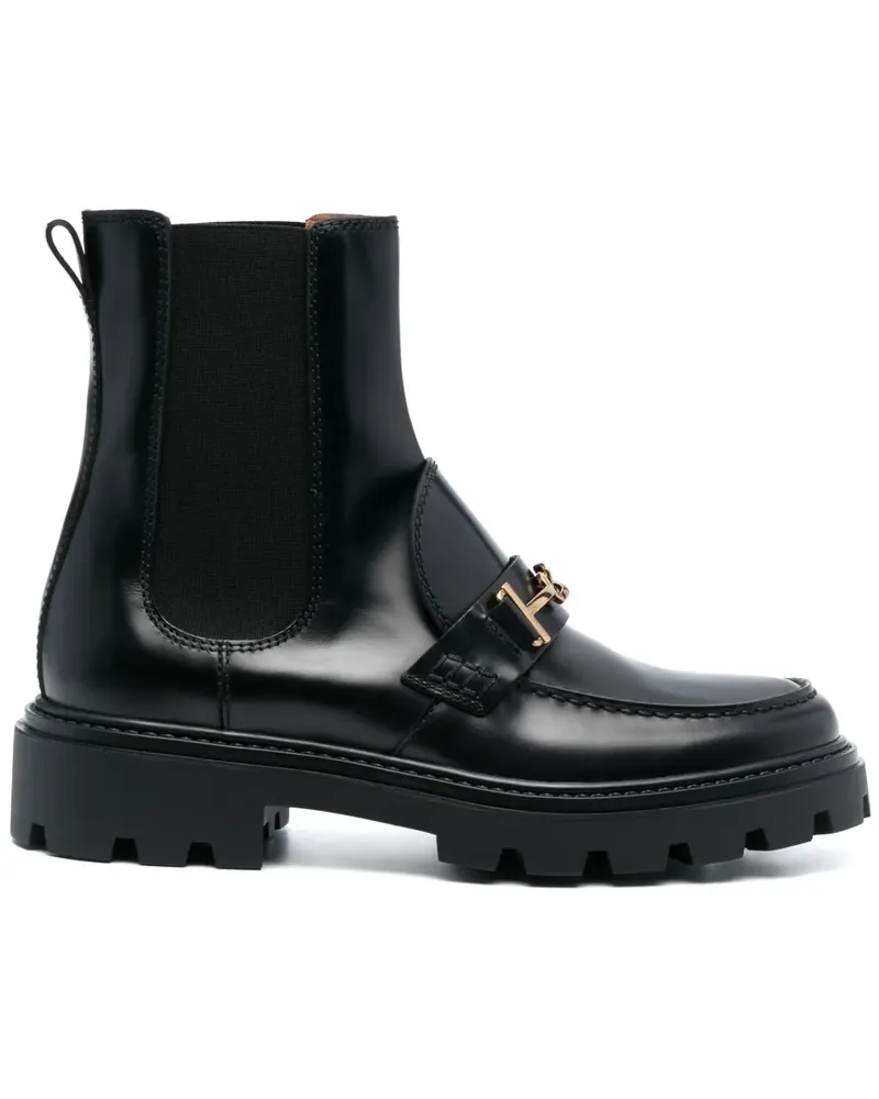 TOD'S Stiefeletten mit Schnalle - Schwarz Schwarz