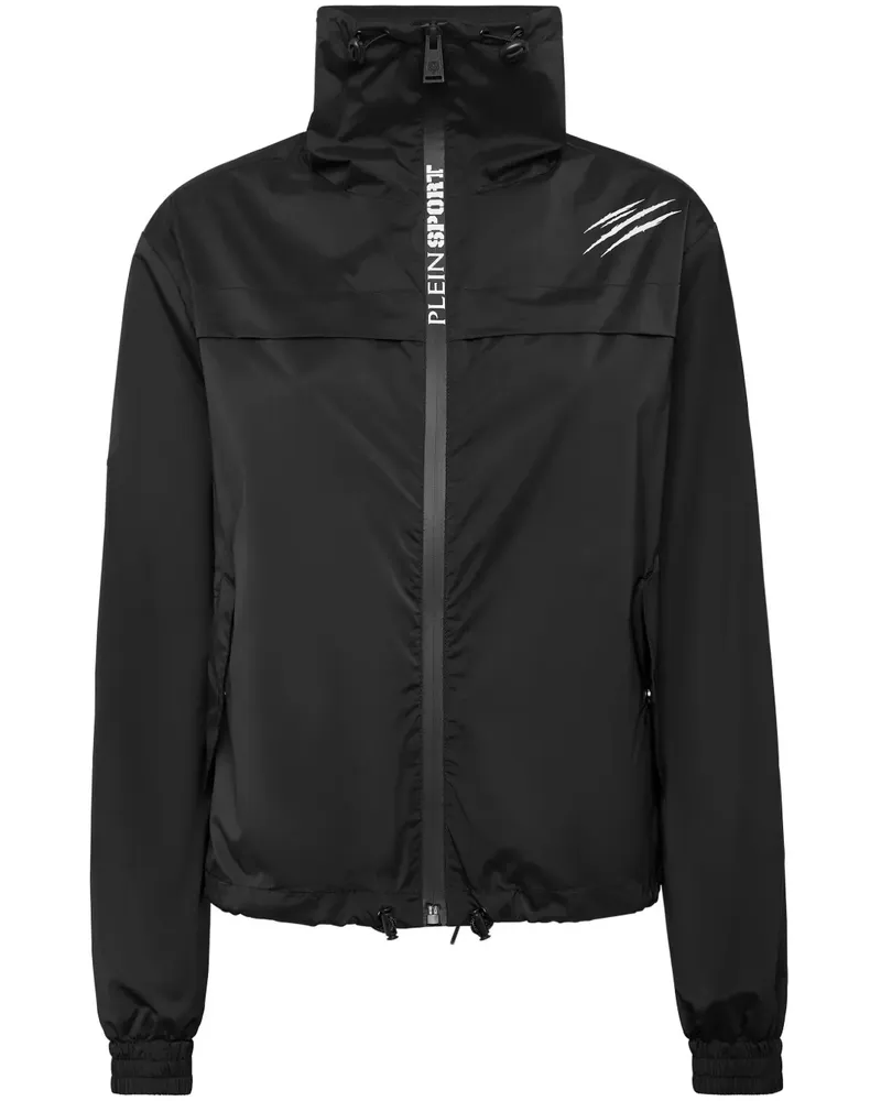 Philipp Plein Scratch Cropped-Windbreaker - Schwarz Schwarz