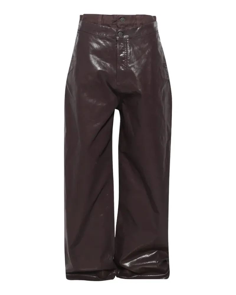 ATTICO Beschichtete High-Waist-Hose - Violett Violett