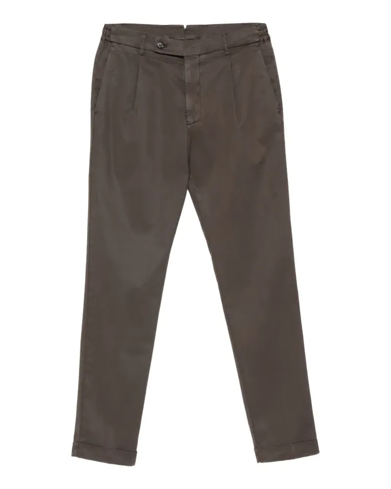 Berwich Xretrolong pleated trousers - Braun Braun
