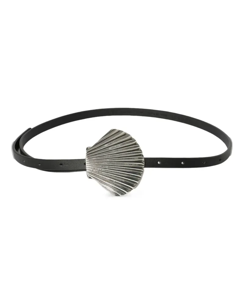 MEIMEIJ shell-buckle leather belt - Schwarz Schwarz