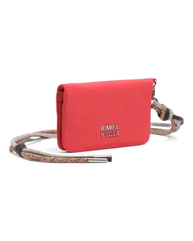 BIMBA Y LOLA Portemonnaie mit geflochtenem Riemen - Rot Rot