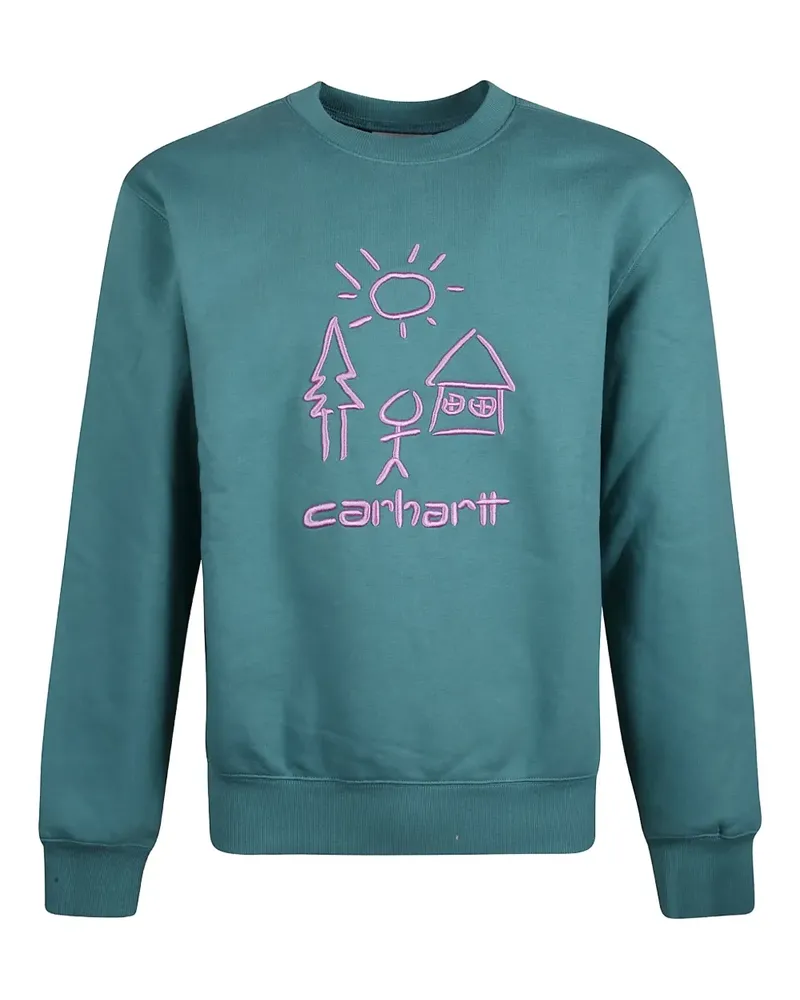 Carhartt WIP Sweatshirt mit Stickerei - Blau Blau