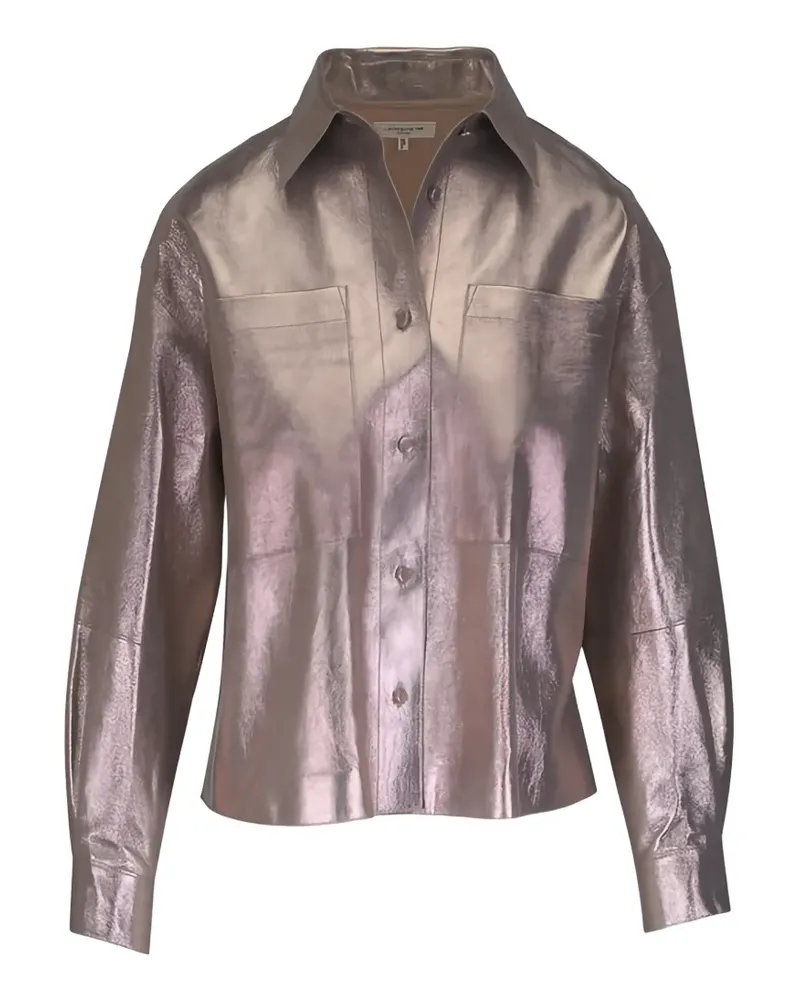 Lafayette148 metallic suede shirt - Gold Gold