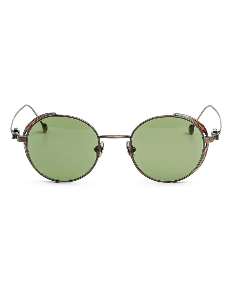 MATSUDA Sonnenbrille mit rundem Gestell - Schwarz Schwarz