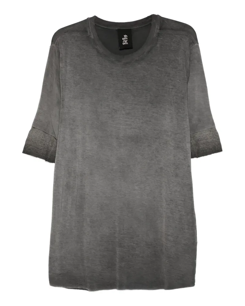 THOM KROM Geripptes T-Shirt - Grau Grau
