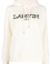 Lanvin Hoodie mit Logo-Stickerei Nude