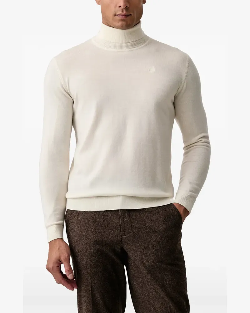 Karl Lagerfeld Rollkragenpullover mit Logo-Stickerei - Nude Nude