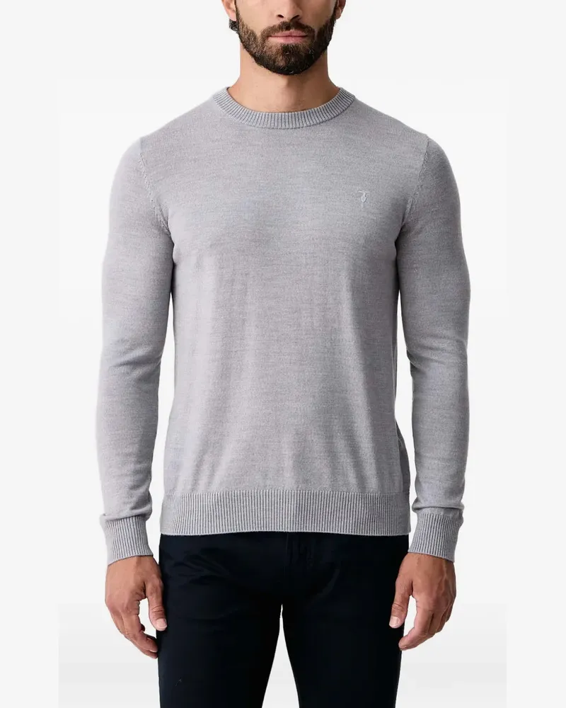 Trussardi Pullover mit Logo-Stickerei - Grau Grau