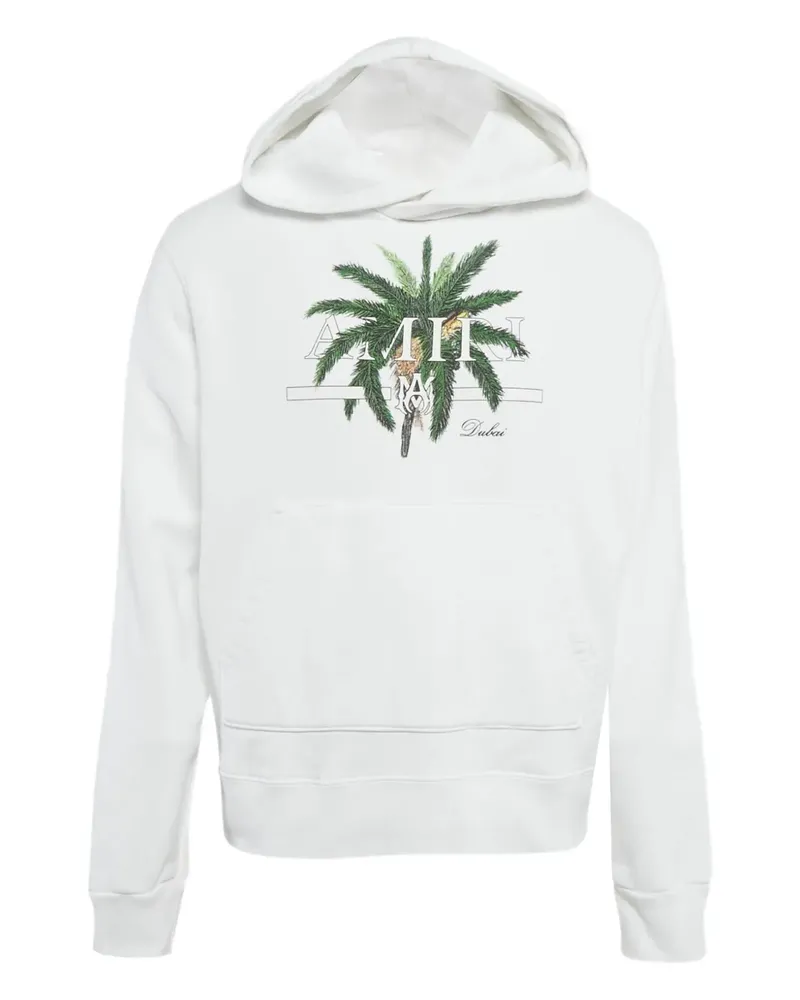 Amiri Pre-owned Hoodie mit Palmen-Print - Weiß Weiß