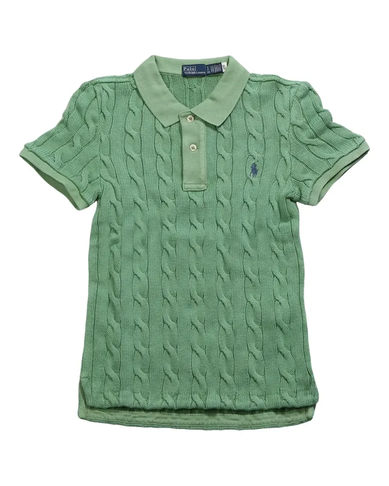 Ralph Lauren cable-knit polo top - Grün Grün