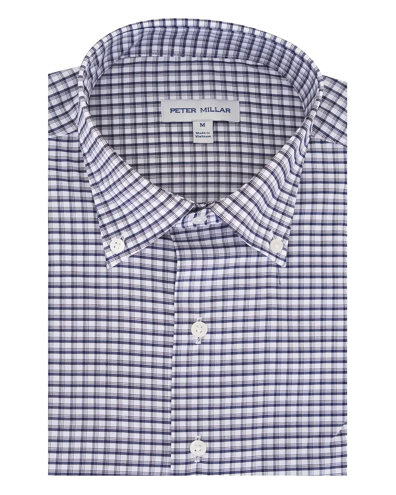 Peter Millar checked button-down shirt - Weiß Weiß