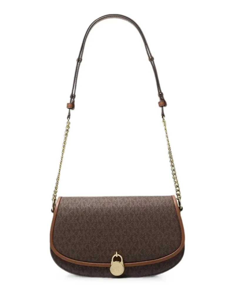 Michael Kors medium Mila logo-print shoulder bag - Braun Braun