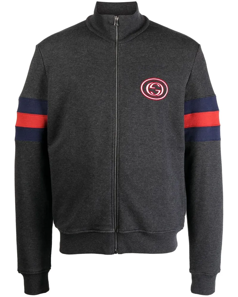 Gucci Sweatshirt mit Reißverschluss Grau