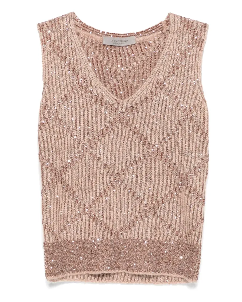 D.EXTERIOR sequin embellished sweater - Nude Nude