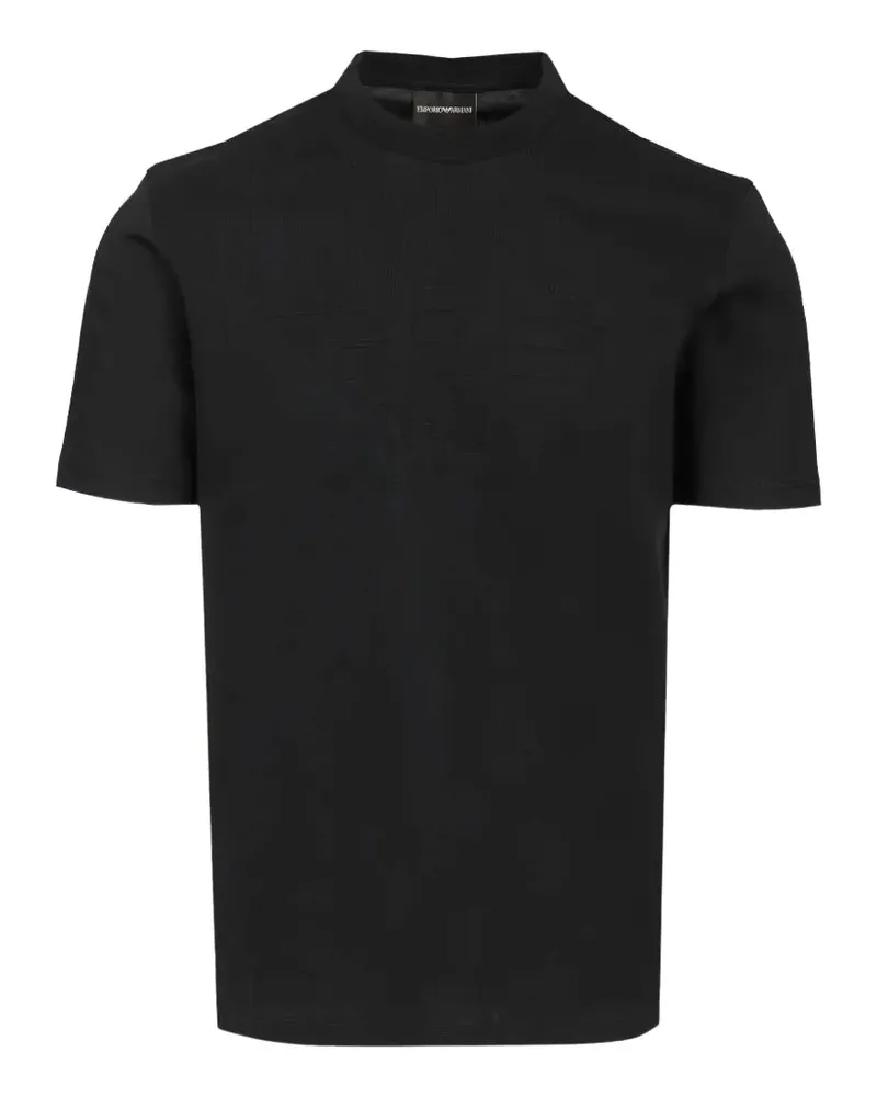 Emporio Armani embroidered-logo T-shirt - Blau Blau