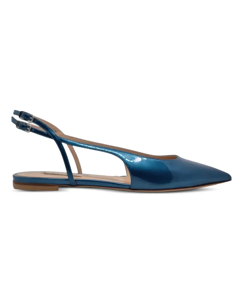 Casadei pointed-toe slingback ballet flats - Blau Blau