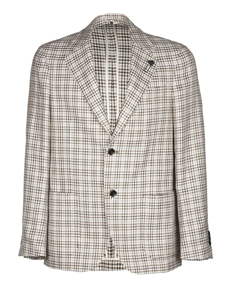 LARDINI Jacke mit Hahnentrittmuster - Nude Nude