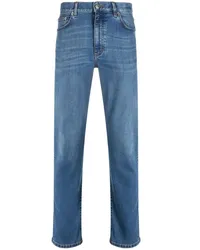 Ermenegildo Zegna Halbhohe Straight-Leg-Jeans Blau