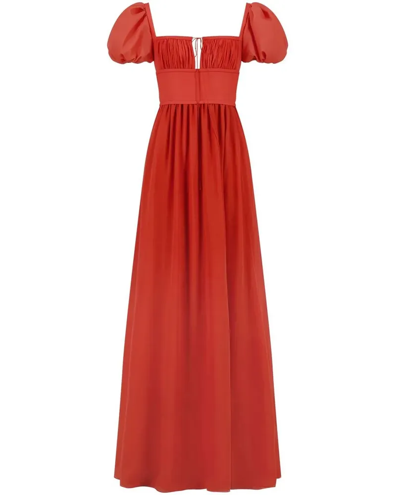 Giambattista Valli Maxikleid mit Puffärmeln - Orange Orange
