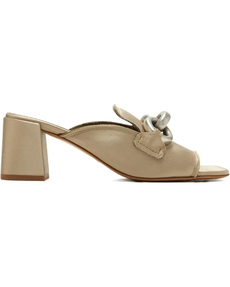 Pedro Garcia Umitachain Mules mit Verzierung 55mm - Nude Nude