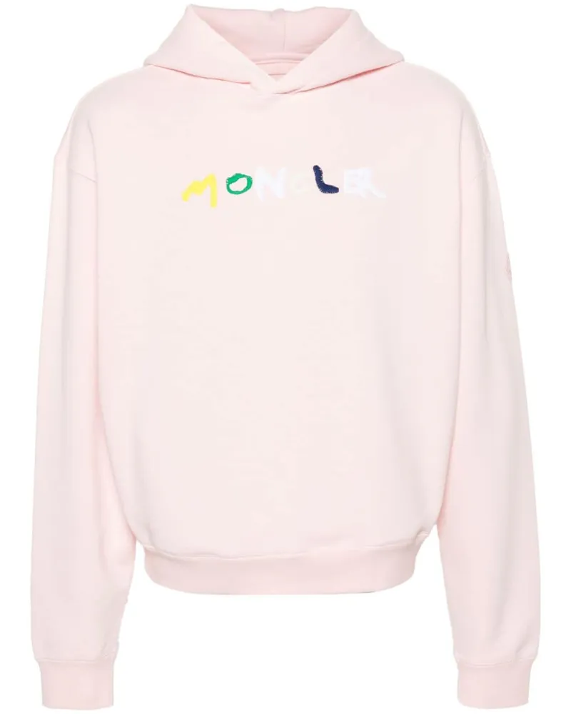 Moncler Hoodie mit Logo-Stickerei - Rosa Rosa