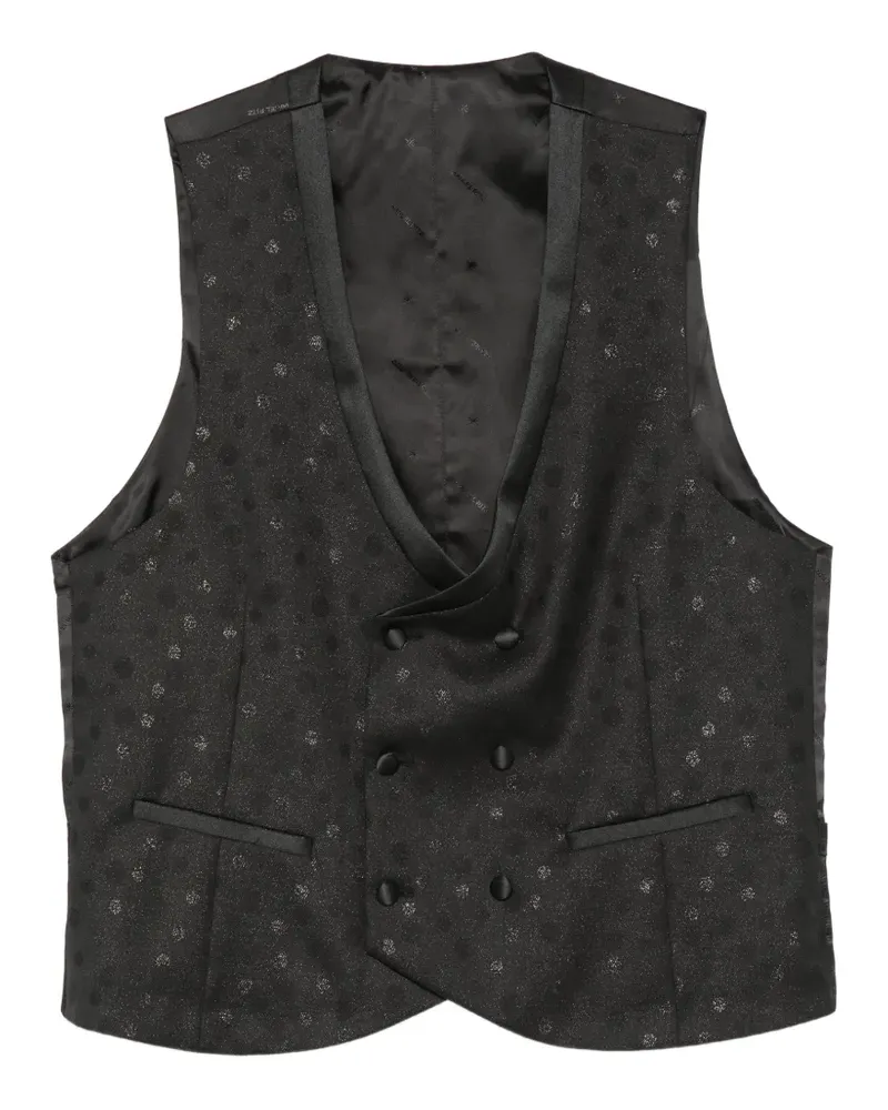 Manuel Ritz double-breasted waistcoat - Schwarz Schwarz
