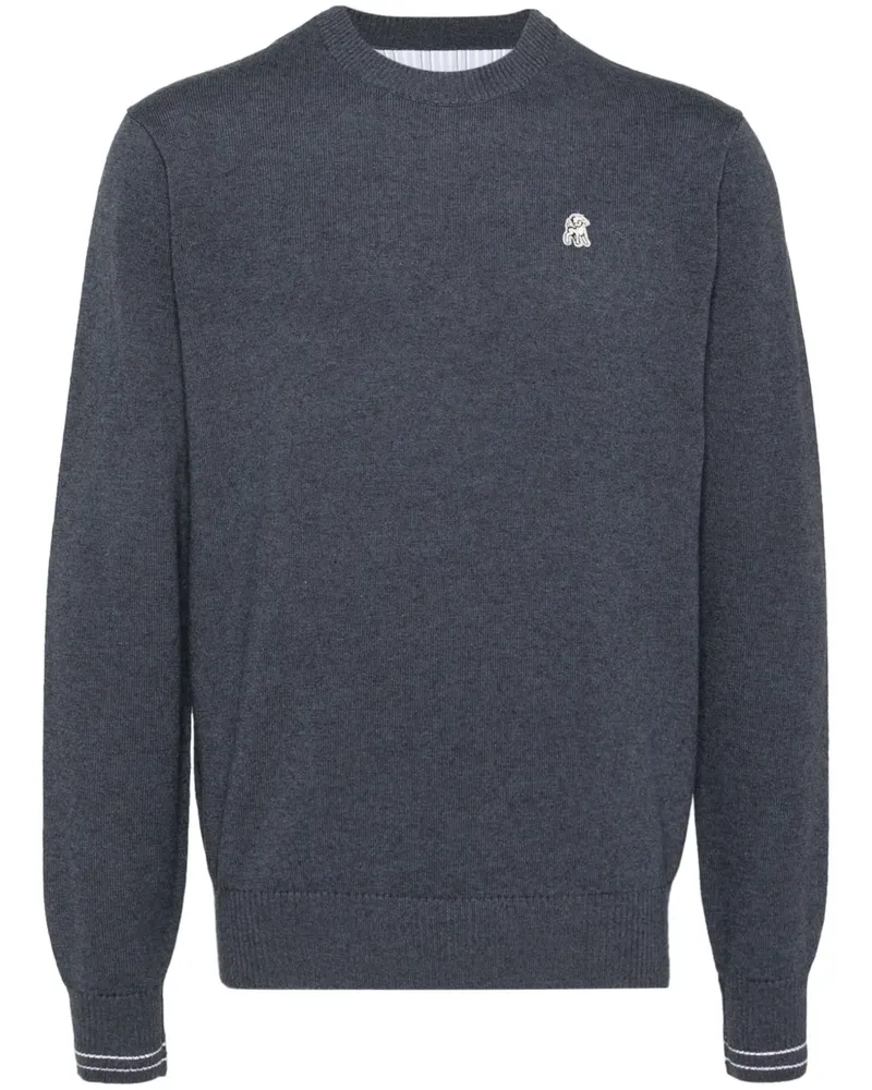 Undercover Pullover mit Schaf-Patch - Blau Blau