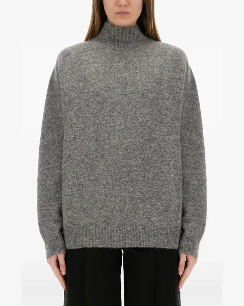 ALYSI funnel neck sweater - Grau Grau