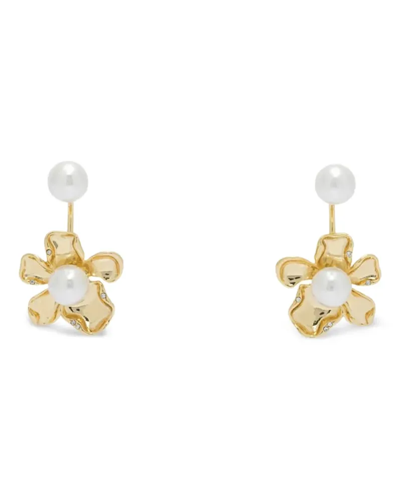 Self-Portrait Ohrringe mit Blumen-Motiv - Gold Gold