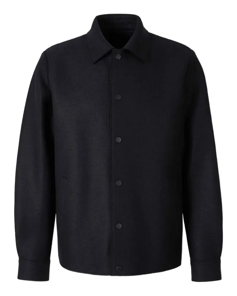 Harris Wharf London Hemdjacke mit Druckknöpfen - Blau Blau