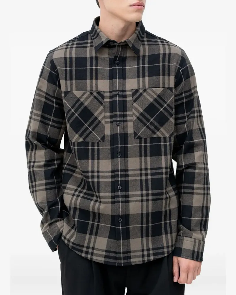 HUGO BOSS check pocket shirt - Schwarz Schwarz