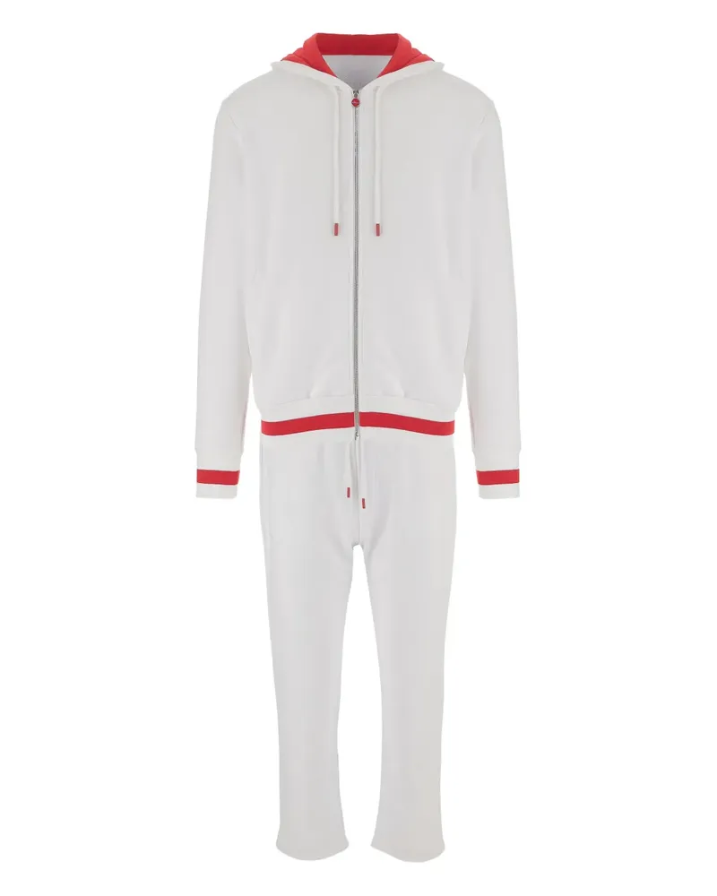 Kiton drawstring elasticated track pants - Weiß Weiß