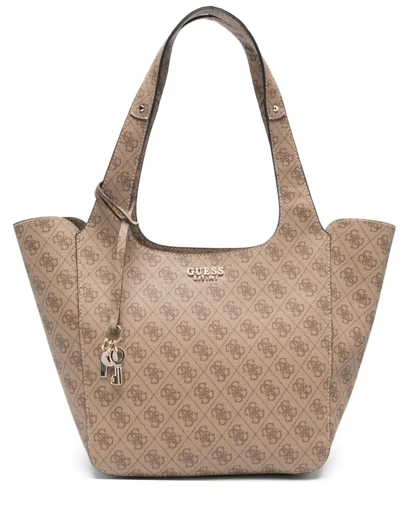 Guess Shopper mit Logo-Schild - Nude Nude