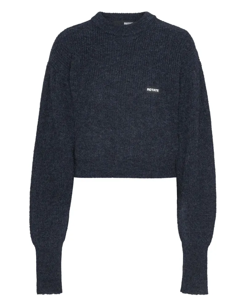ROTATE Birger Christensen Pullover mit umgeschlagenen Ärmeln - Blau Blau