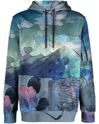 Paul Smith Hoodie mit grafischem Print Blau