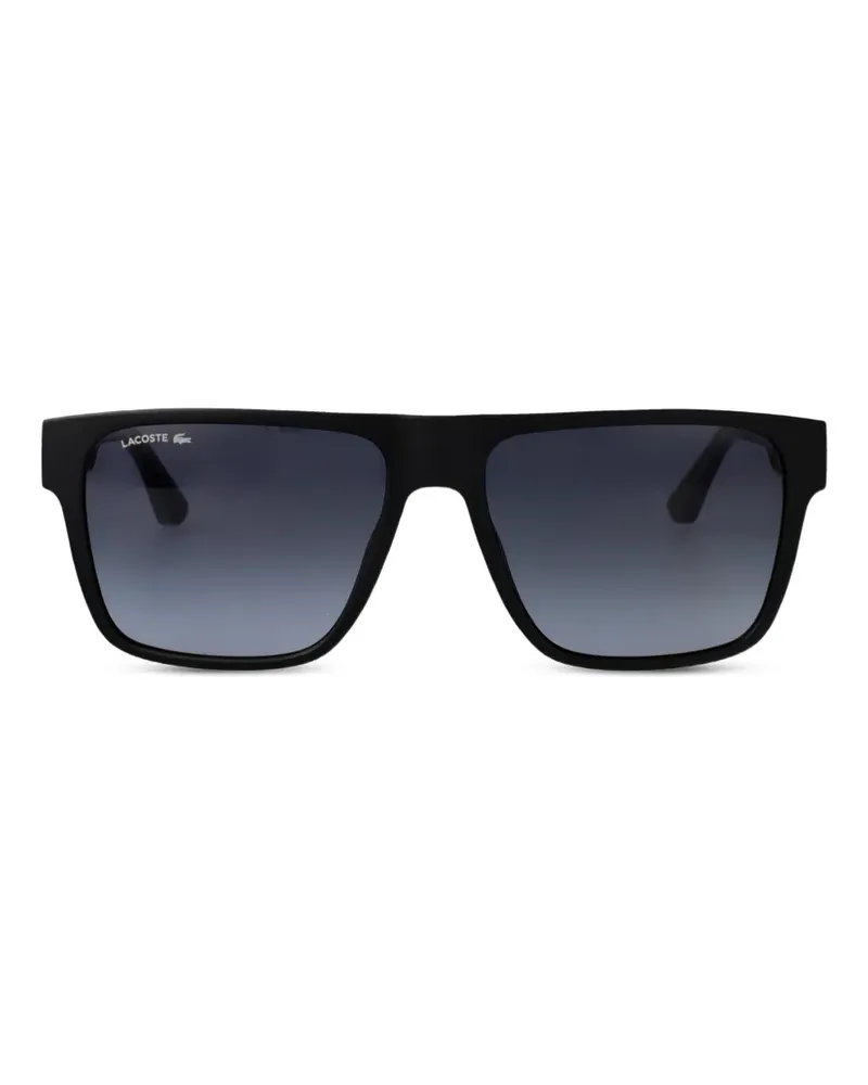 Lacoste logo-print square-frame sunglasses - Schwarz Schwarz