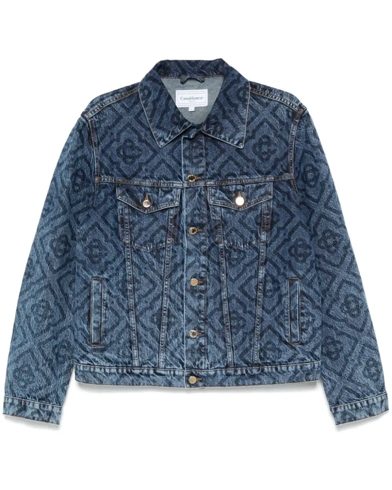 Casablanca Paris Jeansjacke mit Laser Monogram - Blau Blau