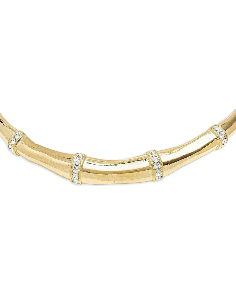 Guess Kristallverzierte Halskette im Bambus-Design - Gold Gold