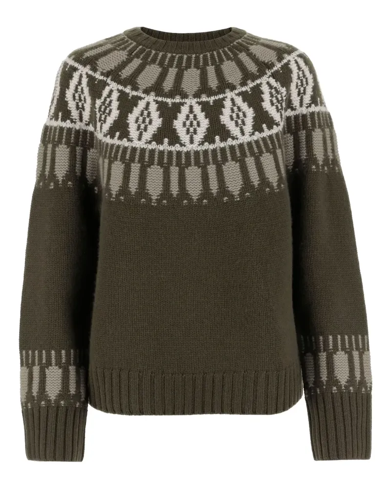 arch4 Pullover mit Fair-Isle-Muster - Grün Grün