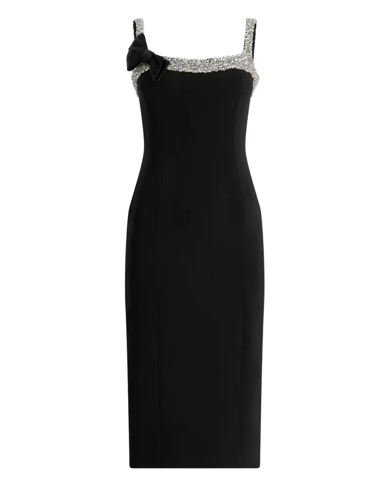 Jenny Packham Lucy crystal-embellished bow midi dress - Schwarz Schwarz