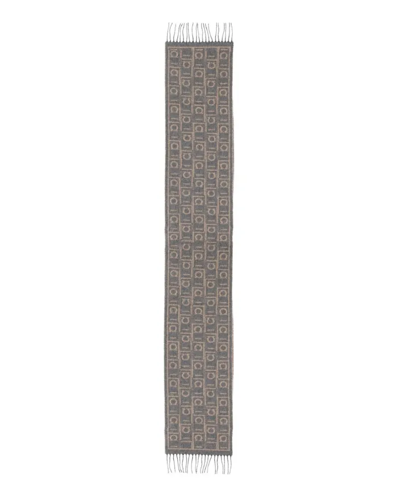 Ferragamo Schal mit Monogramm - Grau Grau